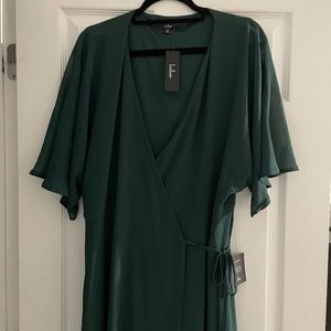 Lulu's short sleeve wrap maxi dress